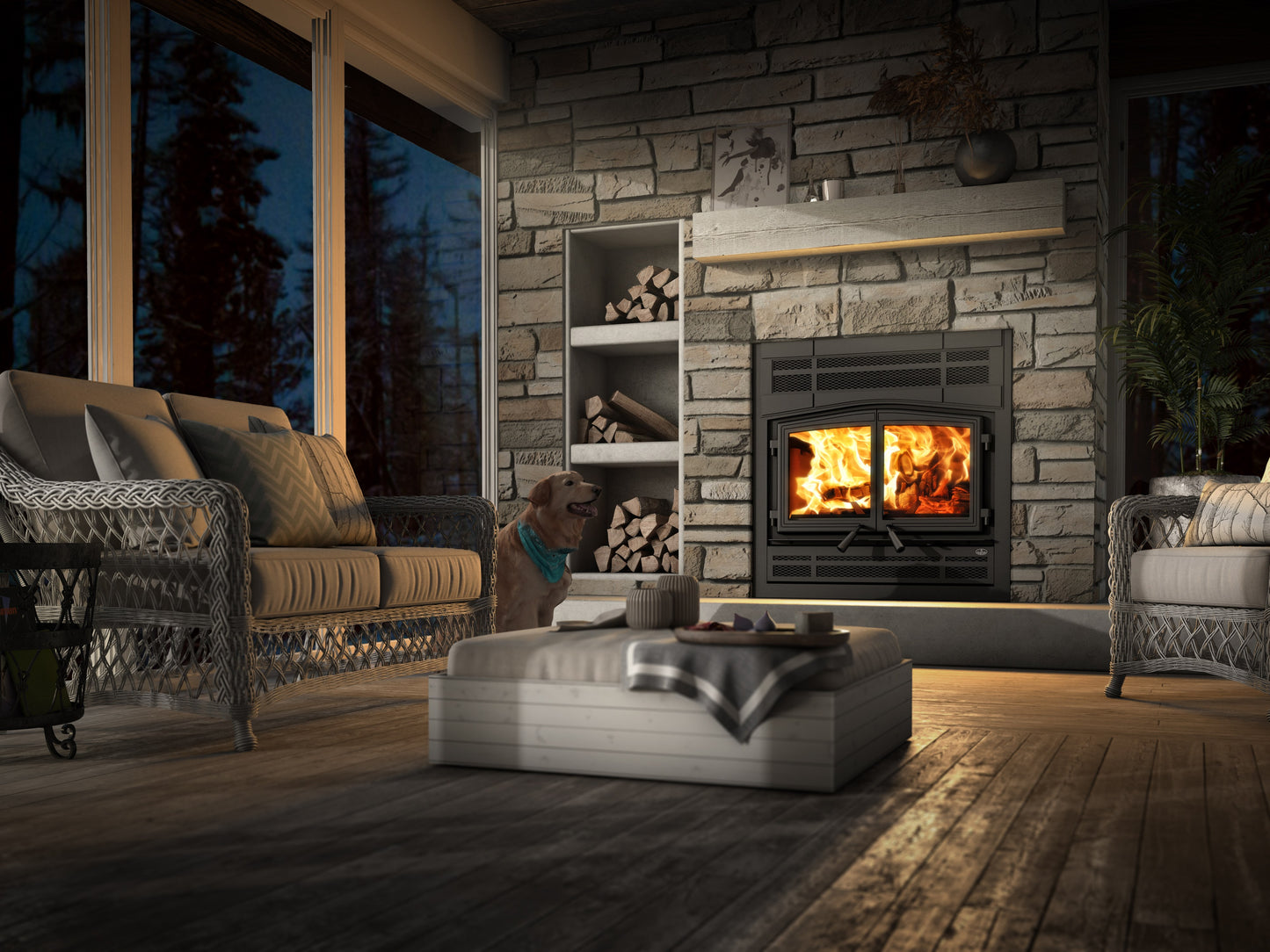 Osburn Stratford II Wood Fireplace