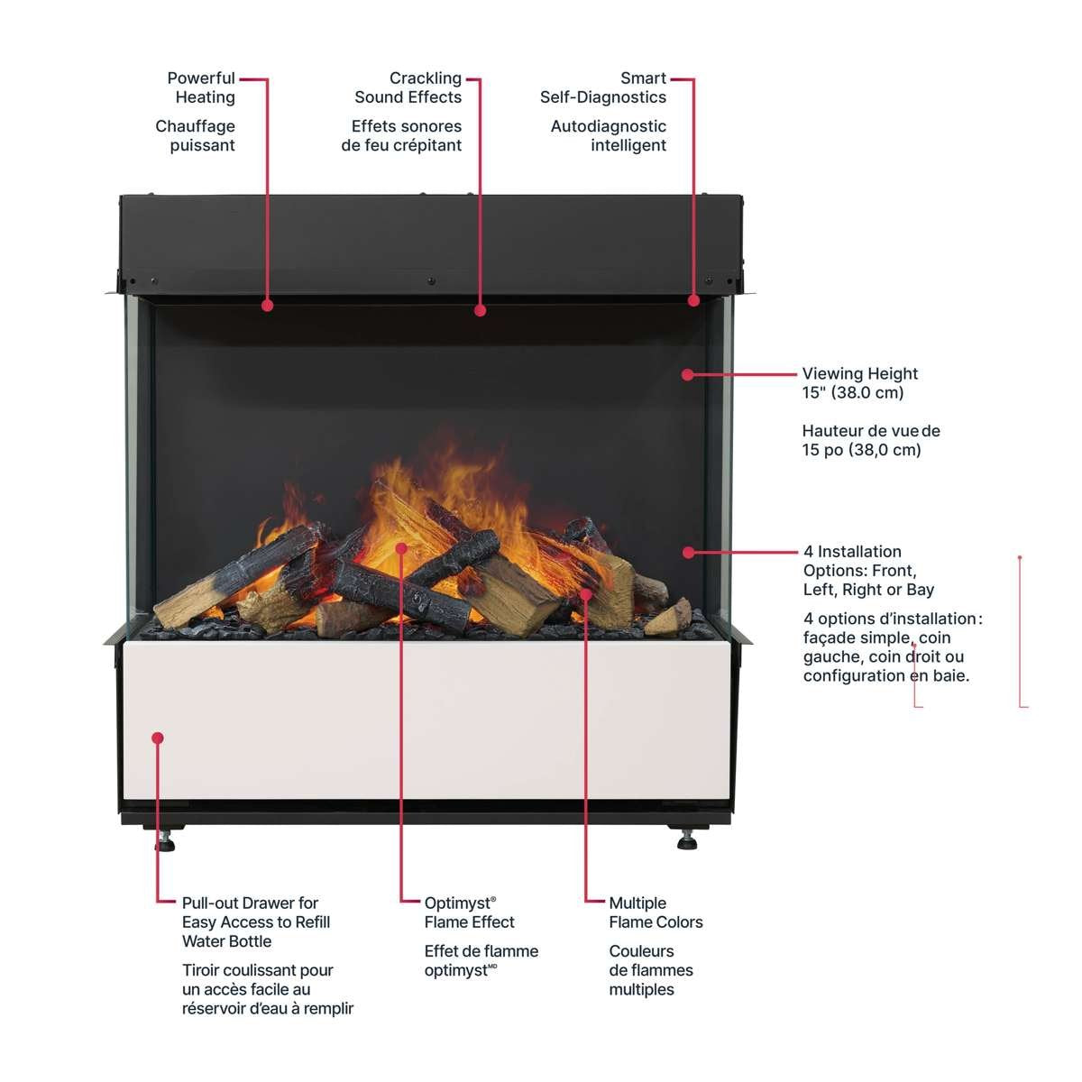 Dimplex Optimyst Aura 30" Electric Fireplace
