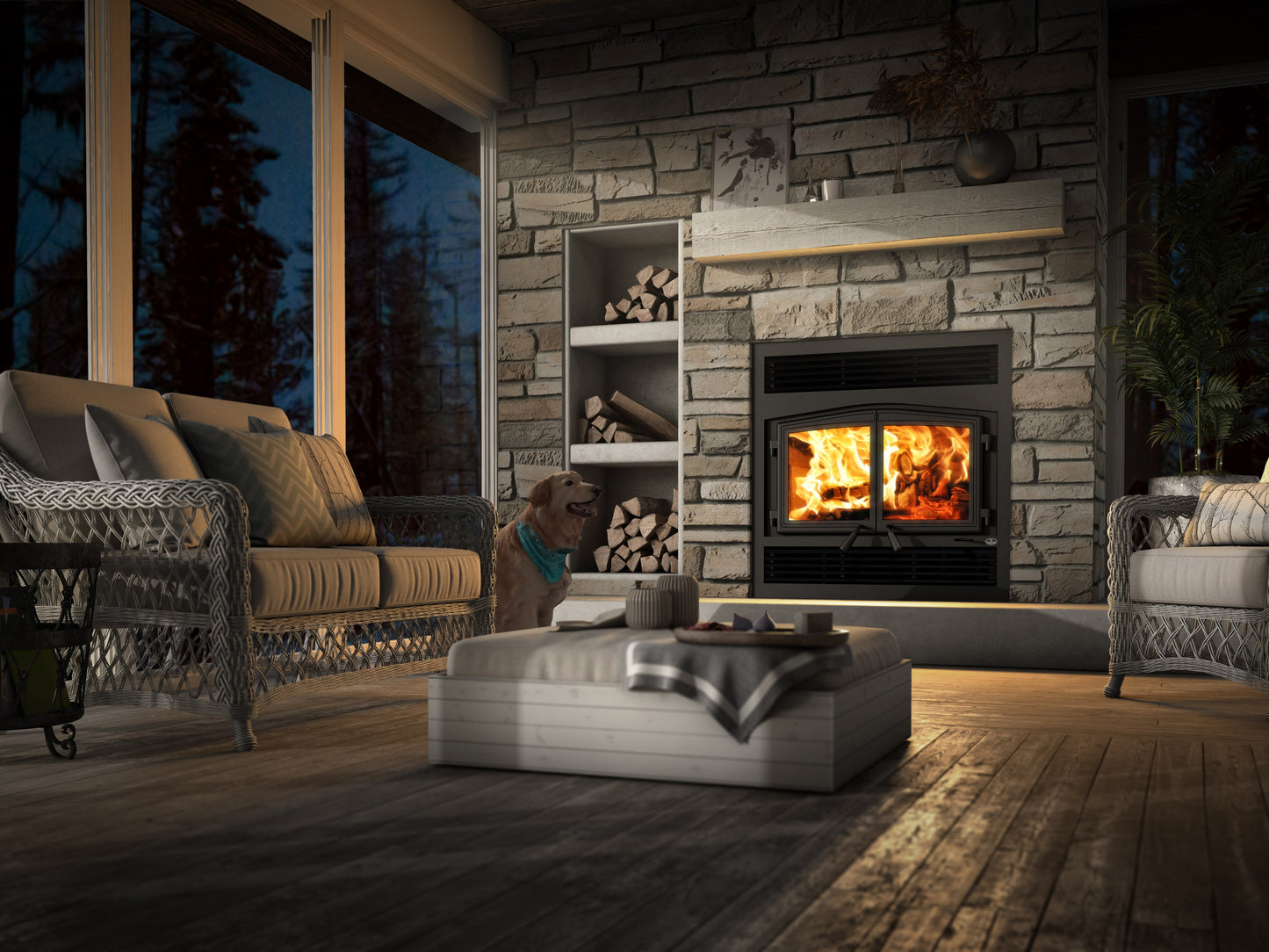 Osburn Stratford II Wood Fireplace